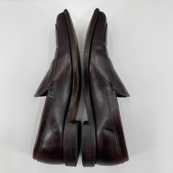 Allen Edmonds Steen Dark Brown Slip On Split Toe Loafers Dress Shoes - Picture 8 of 15